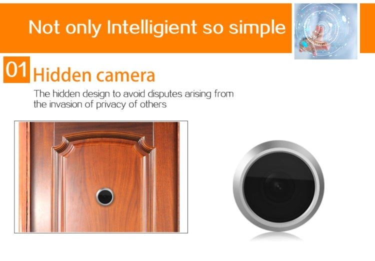 YB-30BH 3 inch Screen 1.0MP Security Camera Taking Picture Door Peephole, Support TF Card, 1.0MP TF Card YB-30BH 3 inch Screen 1.0MP Security Camera Taking Picture Door Peephole, Support TF Card, 1.0MP TF Card